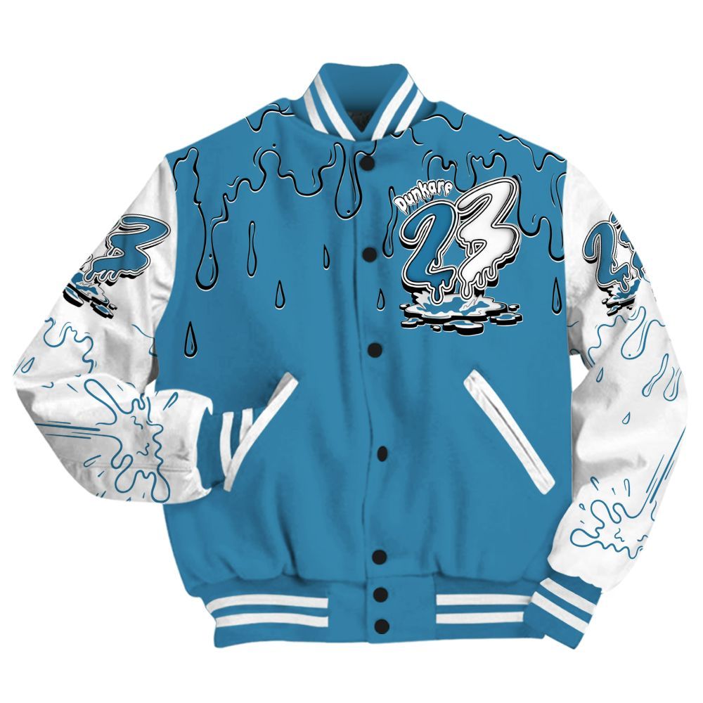 Varsity Jacket To Match High OG UNC Reimagined 1s - Custom Name 23 Drip Sludges All Over Print