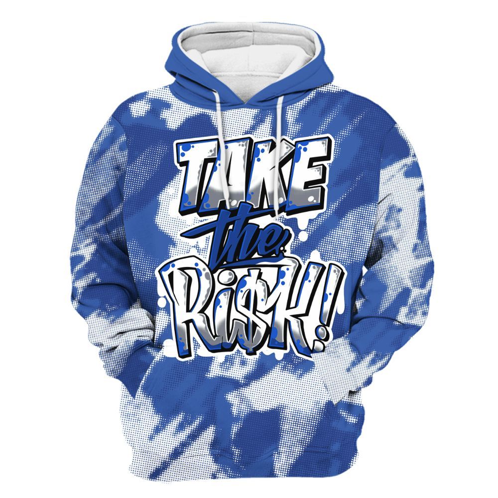 Hoodie To Match Air Foamposite One Royal - Take Risks Abstract All Over Print