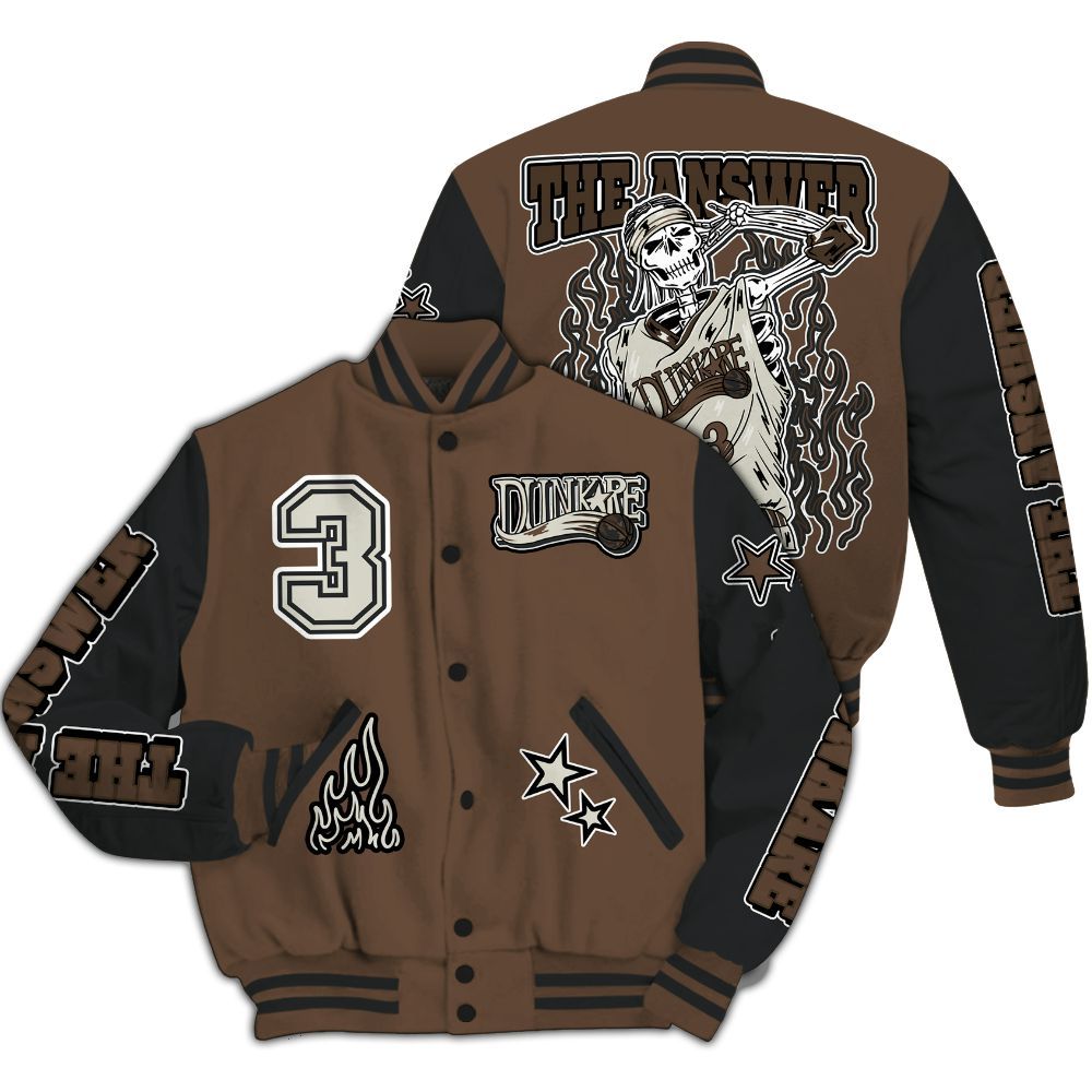 Varsity Jacket To Match Palomino 1s - Allen Answer Skeleton All Over Print
