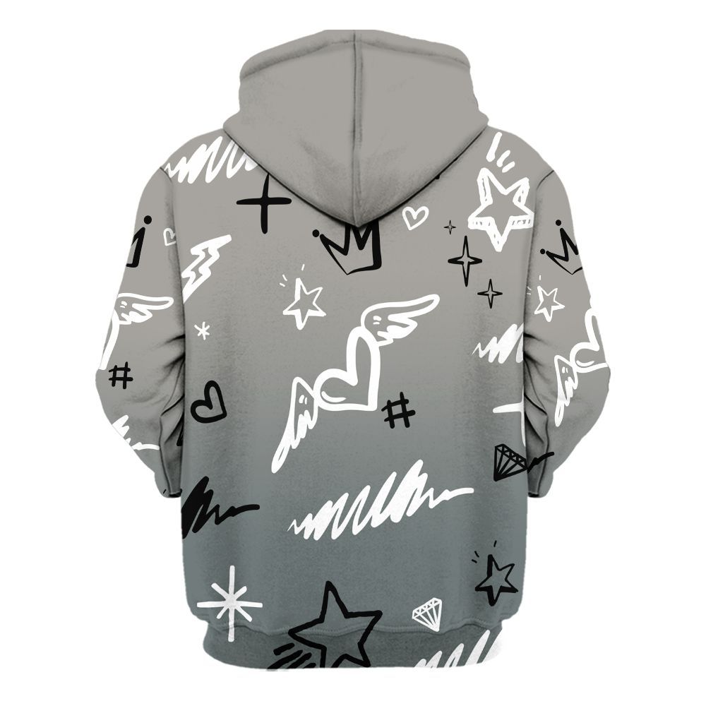 Hoodie To Match Cool Grey 9s - Rise Shine Hustle Grind All Over Print
