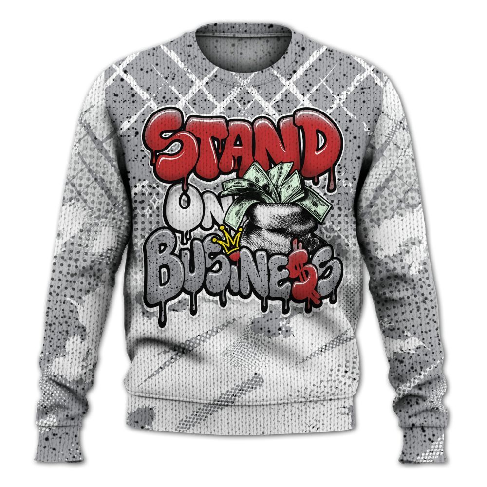 Knitted Sweater To Match White Cement 4s - Halftone Stand Business Dripping