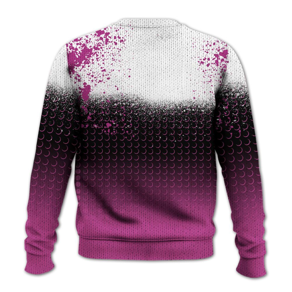 Knitted Sweater To Match Dunk Low Active Fuchsia - Halftone Time Is Money