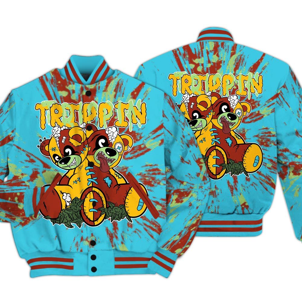 Varsity Jacket To Match SB Dunk Di'Orr Greenwood - Trippin Bear Luxury Varsity Jacket Unisex