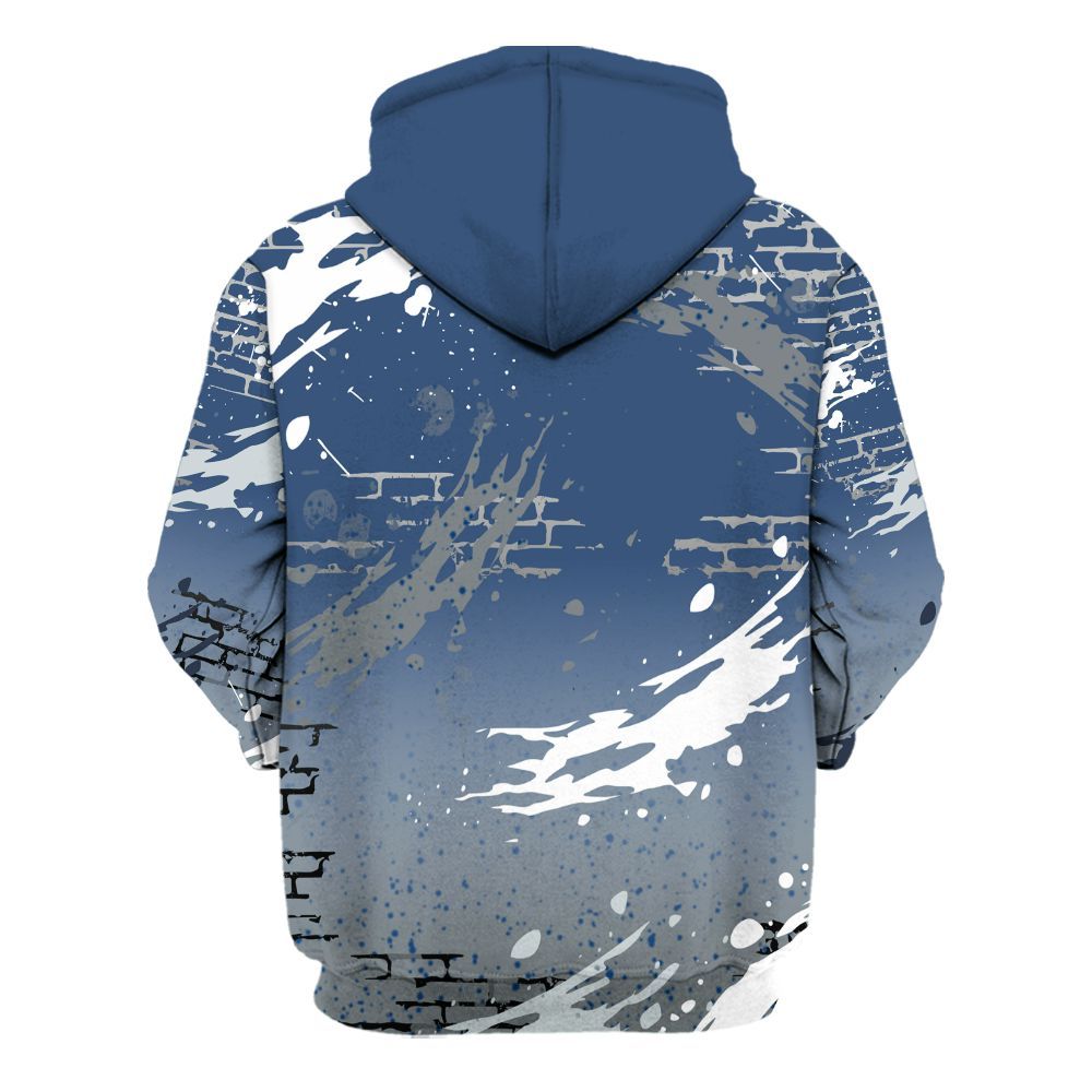 Hoodie To Match Midnight Navy 4s - Values Of Loyalty Drip All Over Print