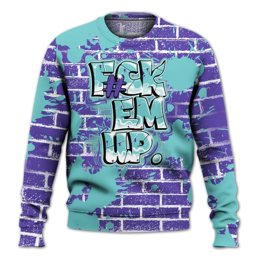 Sweatshirt To Match Low Hornets 1s - F#ck Em Graphic Brick Art All Over Print