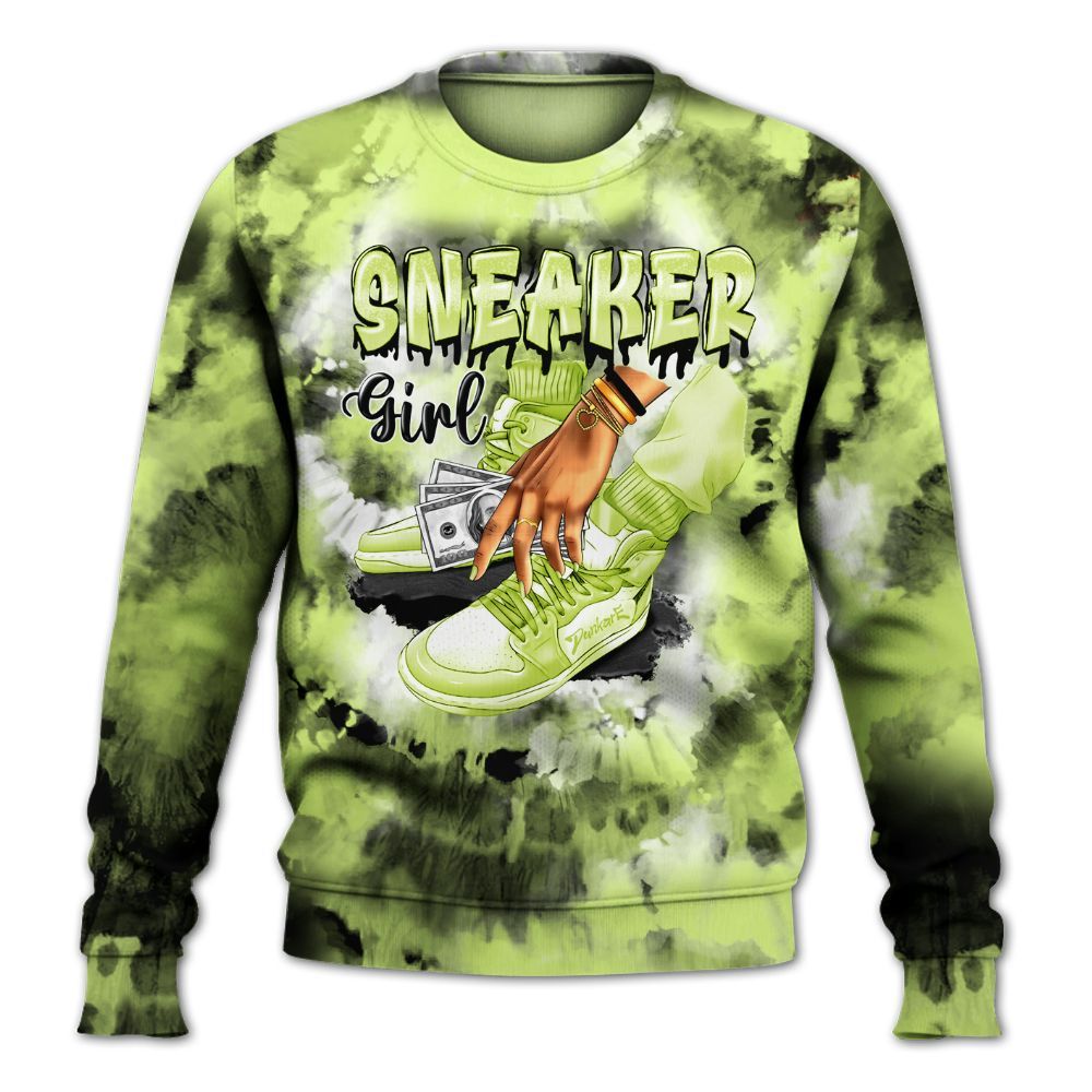 Sweatshirt To Match Air Max SNDR Volt - SNEAKER Girl Money Drip Tie Dye All Over Print