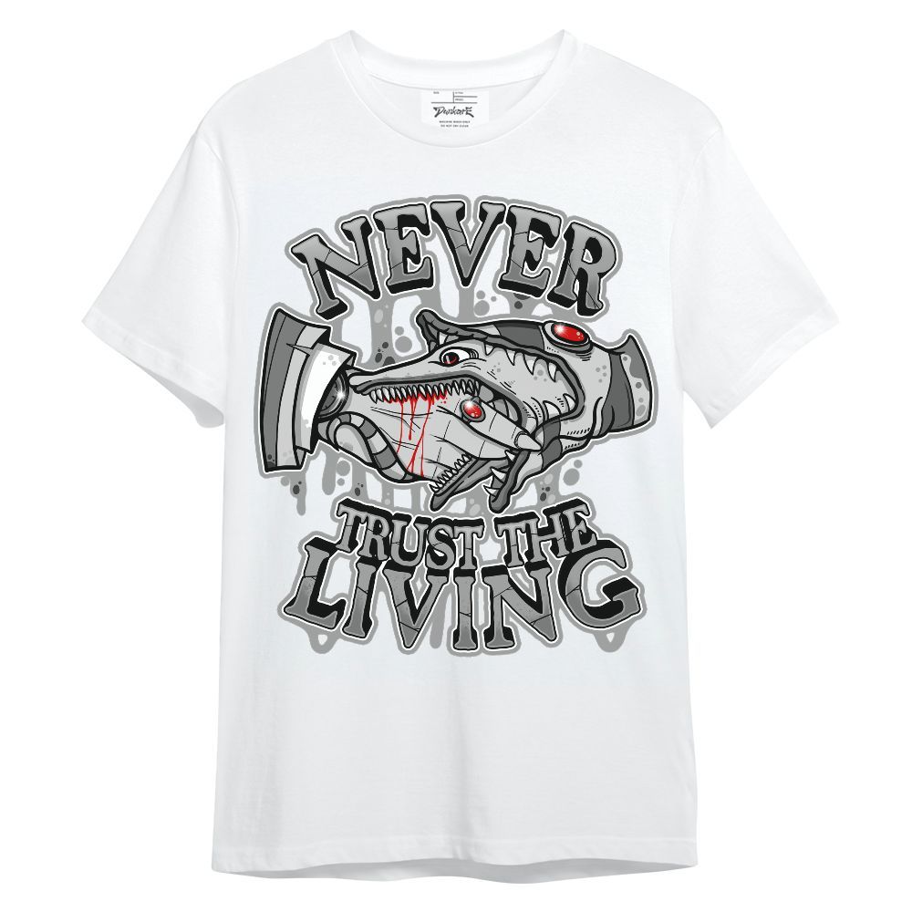 Shirt To Match Black Wolf Grey 12s - Never Trusting Living Halloween Graphic Unisex Shirt
