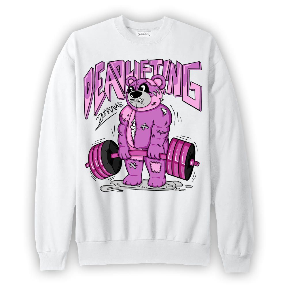 Sweatshirt To match Hyper Violet 4s Sweatshirt - Deadlifting Bear Graphic
