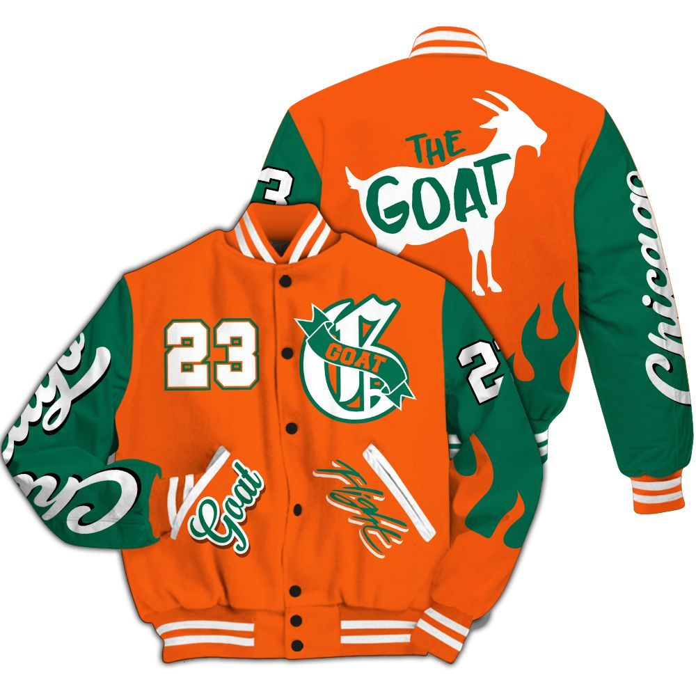 Varsity Jacket To Match SoleFly Sail Gorge Green 3s - The G.O.A.T Streetwear All Over Print