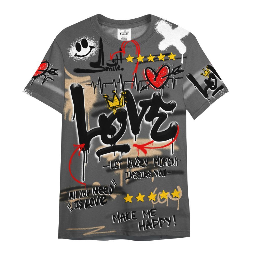 Shirt To Match Kobe 9 EM Mamba - Happy Love Beats Graffiti Streetwear All Over Print
