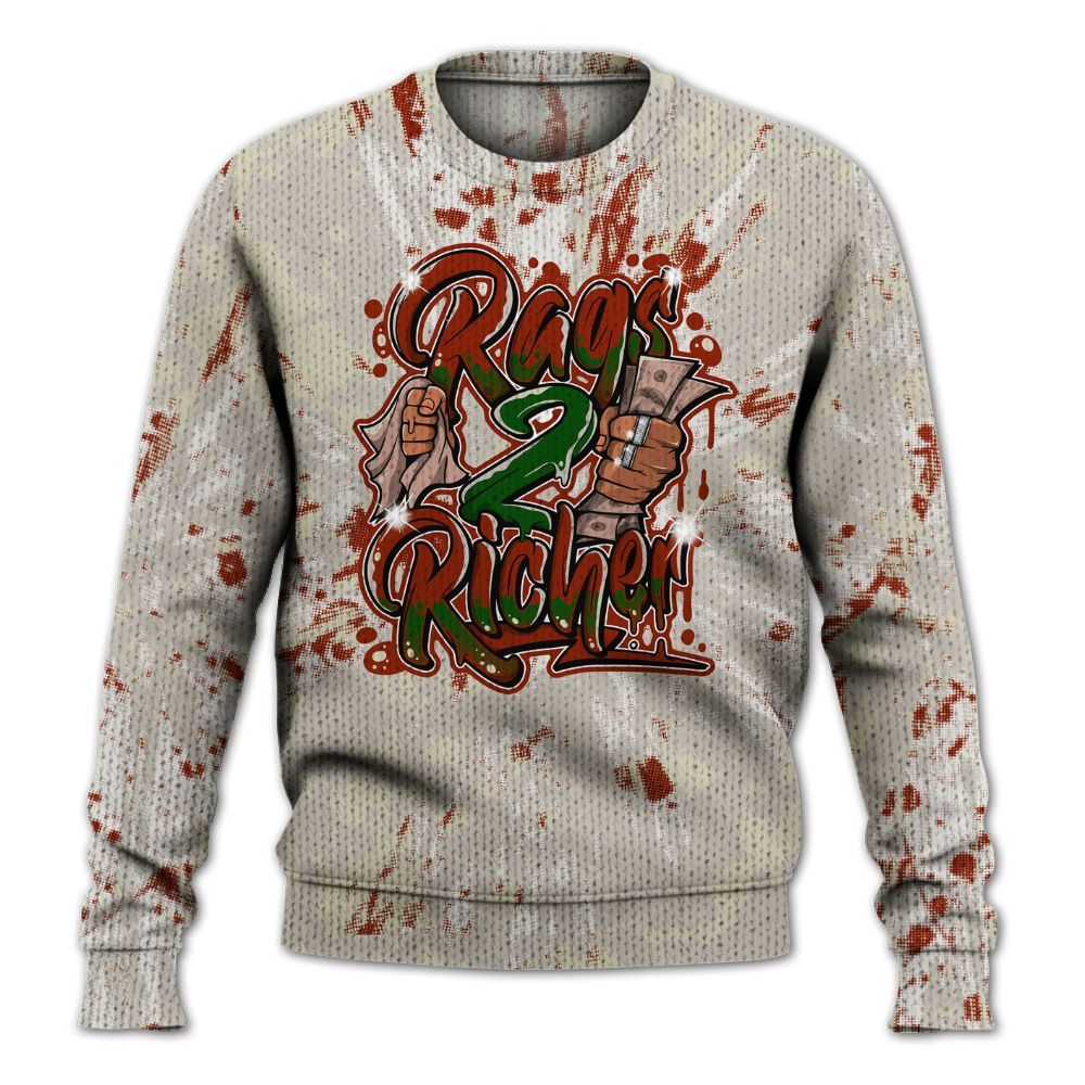 Knitted Sweater To Match El Grito 5s - Rag 2 Rich Graphic Luxury