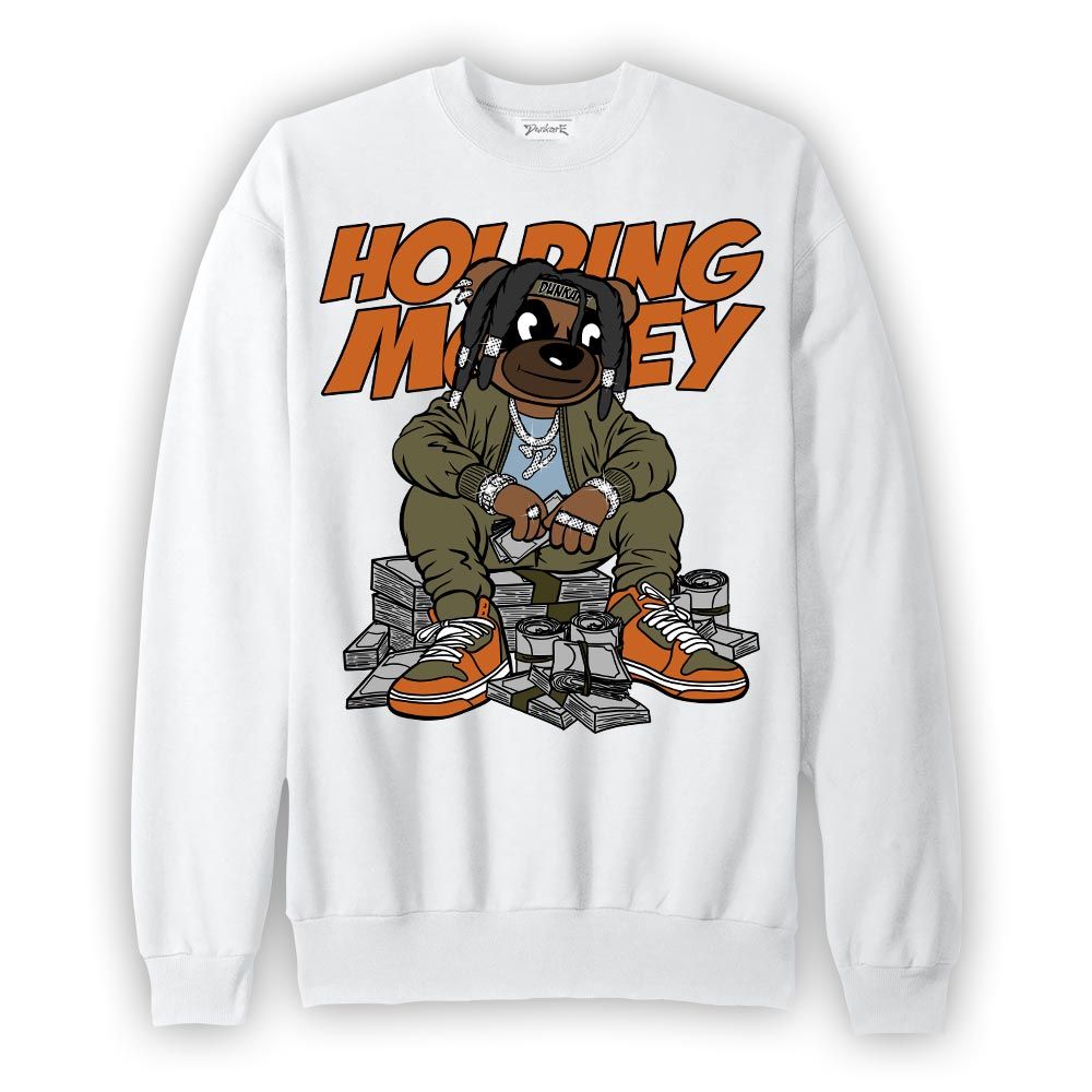 Sweatshirt To match Olive 5s Sweatshirt - Possessing Moneys Bear Graphic