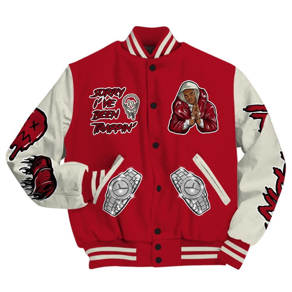 Varsity Jacket To Match 2025 High OG Cinnabar 1s - Trappin' Unique All Over Print