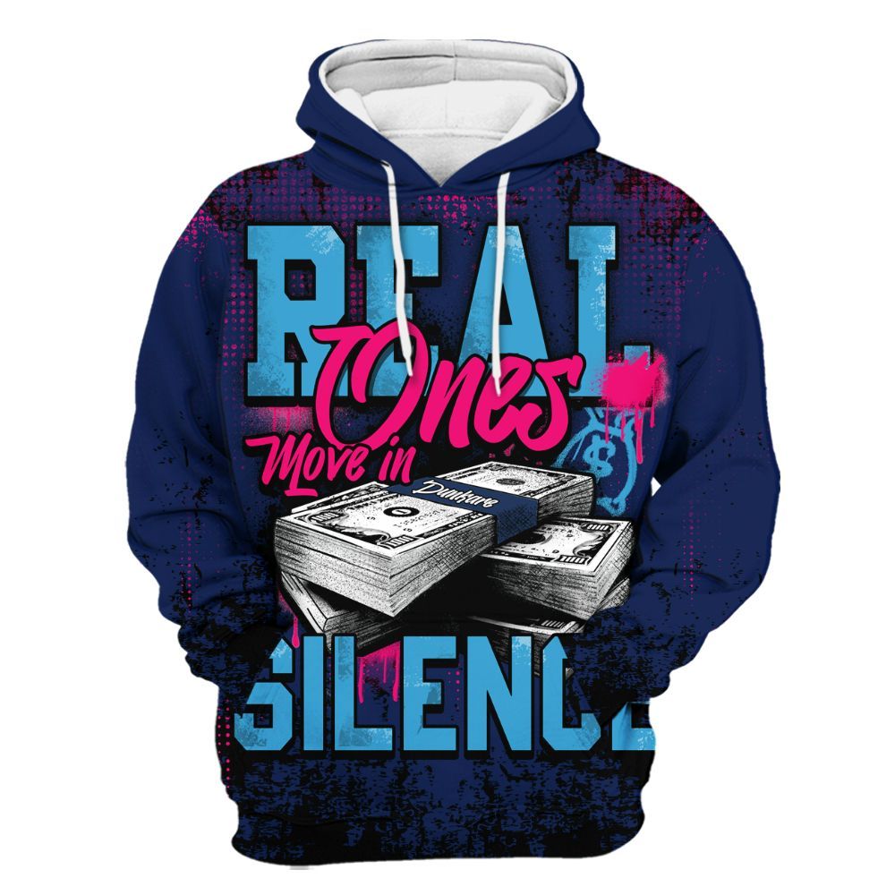 Hoodie To Match Air Max 180 University Blue - Move In Silence Money Street Retro All Over Print
