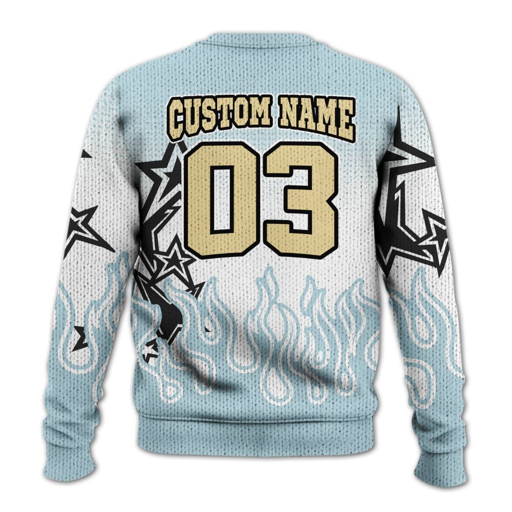 Knitted Sweater To Match Low Year Of The Snake 11s - Allen Answer Unique Fire Custom Name