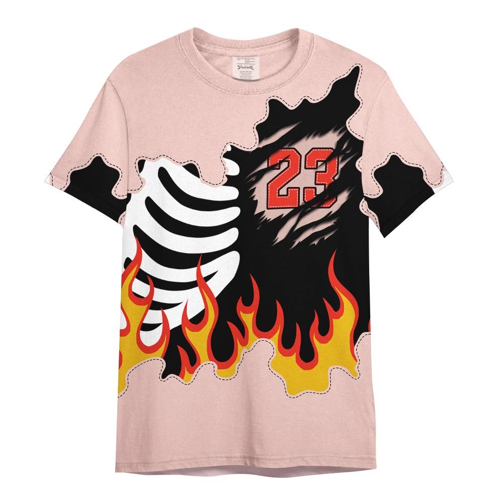 Shirt To Match Low Legend Pink 11s - Burning Skeleton 23 G.O.A.T Shirt Outfit