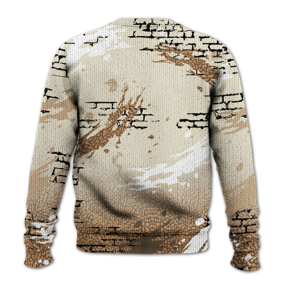 Knitted Sweater To Match Orewood Brown 3s - Values Of Loyalty Drip