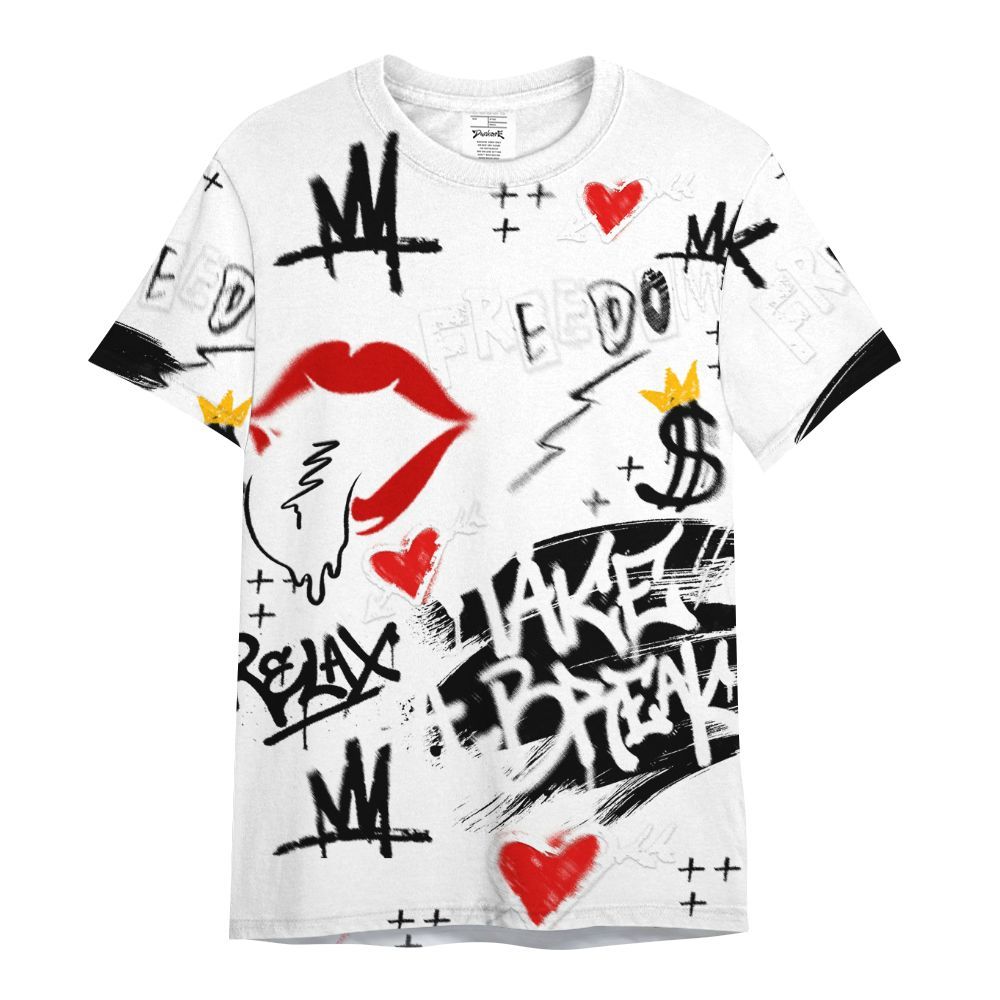 Shirt To Match Kobe 9 EM Protro Halo - Take Break Freedom Graffiti Streetwear All Over Print