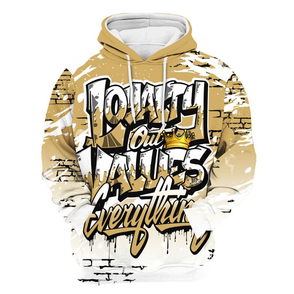 Hoodie To Match Craft Paris 6s - Values Of Loyalty Drip All Over Print