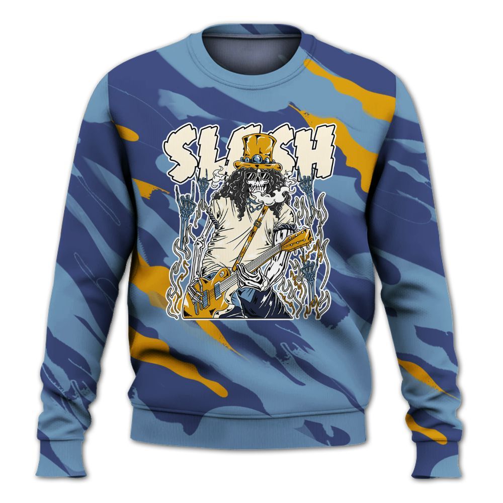 Sweatshirt To Match High OG First In Flight 1s - Slash Skeleton Colored All Over Print