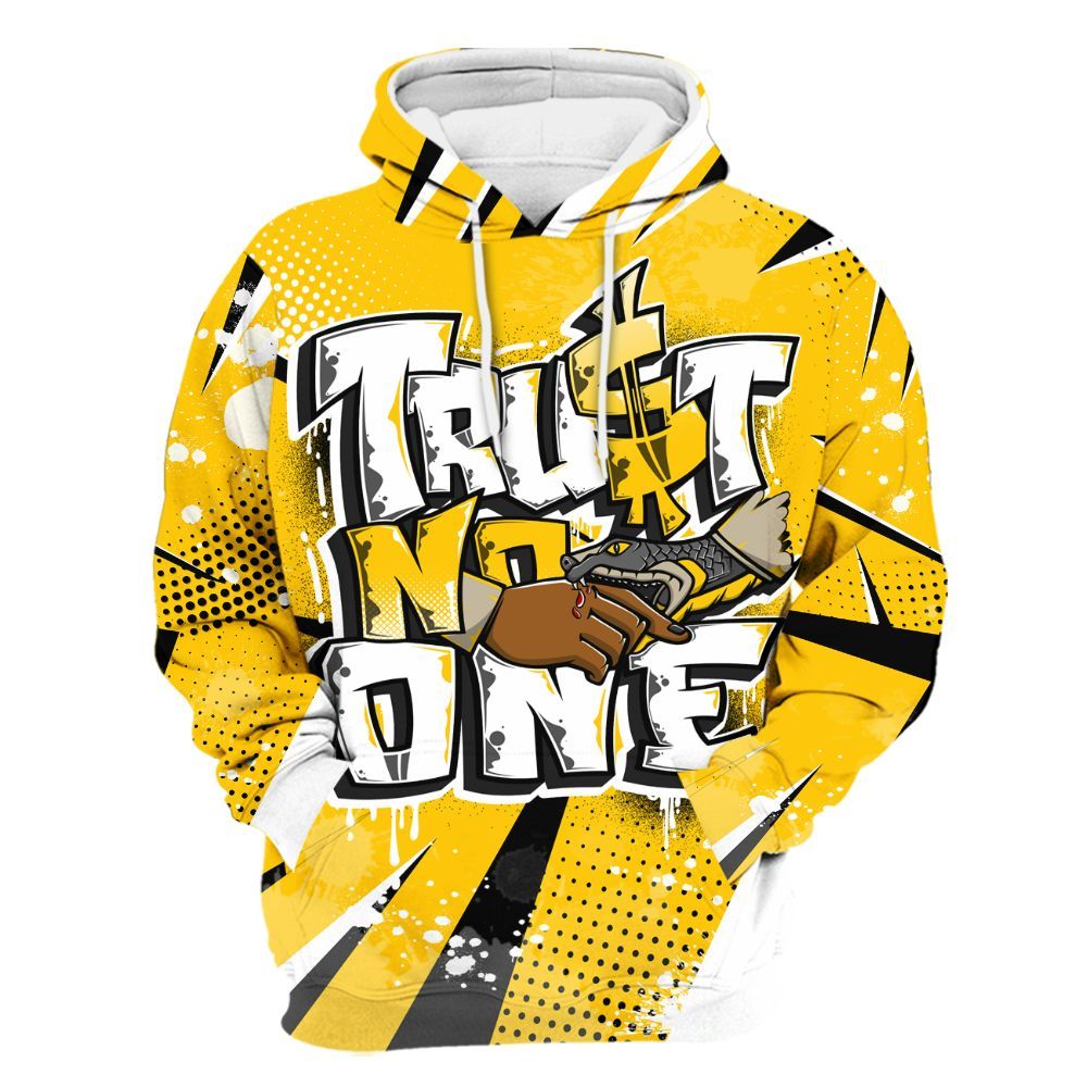 Hoodie To Match Vivid Sulfur 4s - Poly Trust No One Dripping All Over Print