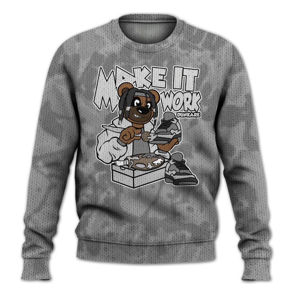 Knitted Sweater To Match Black Wolf Grey 12s - Pull It Off Bear Street