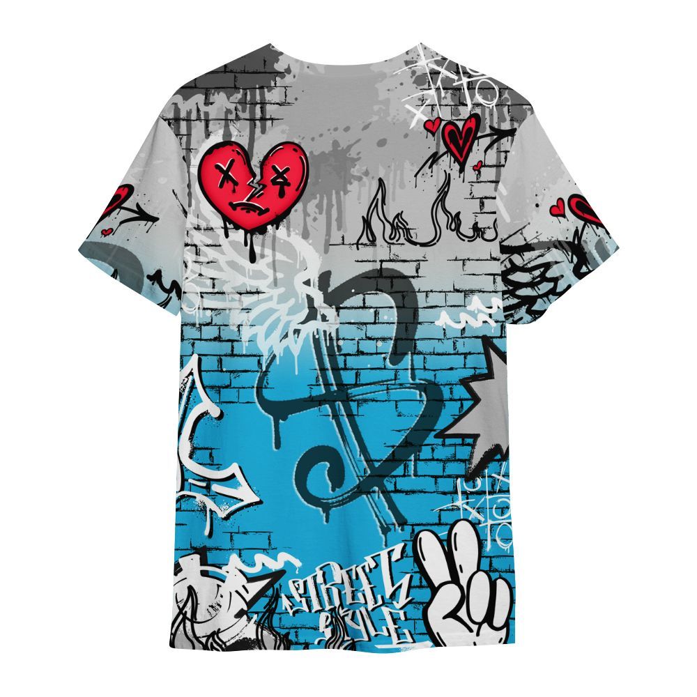 Shirt To Match Black University Blue 2026 14s - Been Dif2erent Drip Graffiti All Over Print