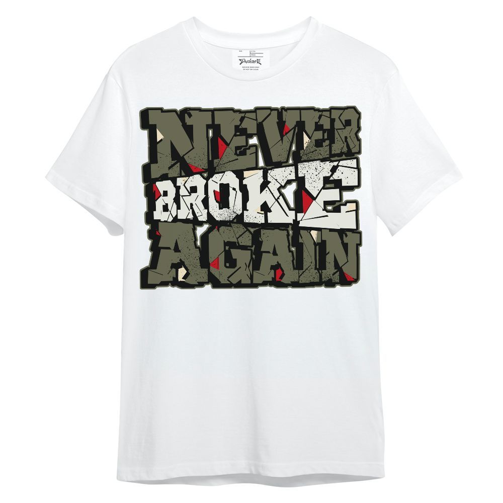 Shirt To Match Travis Scott Low OG Medium Olive 1s - Never Broke Again Work Hard Unisex Shirt