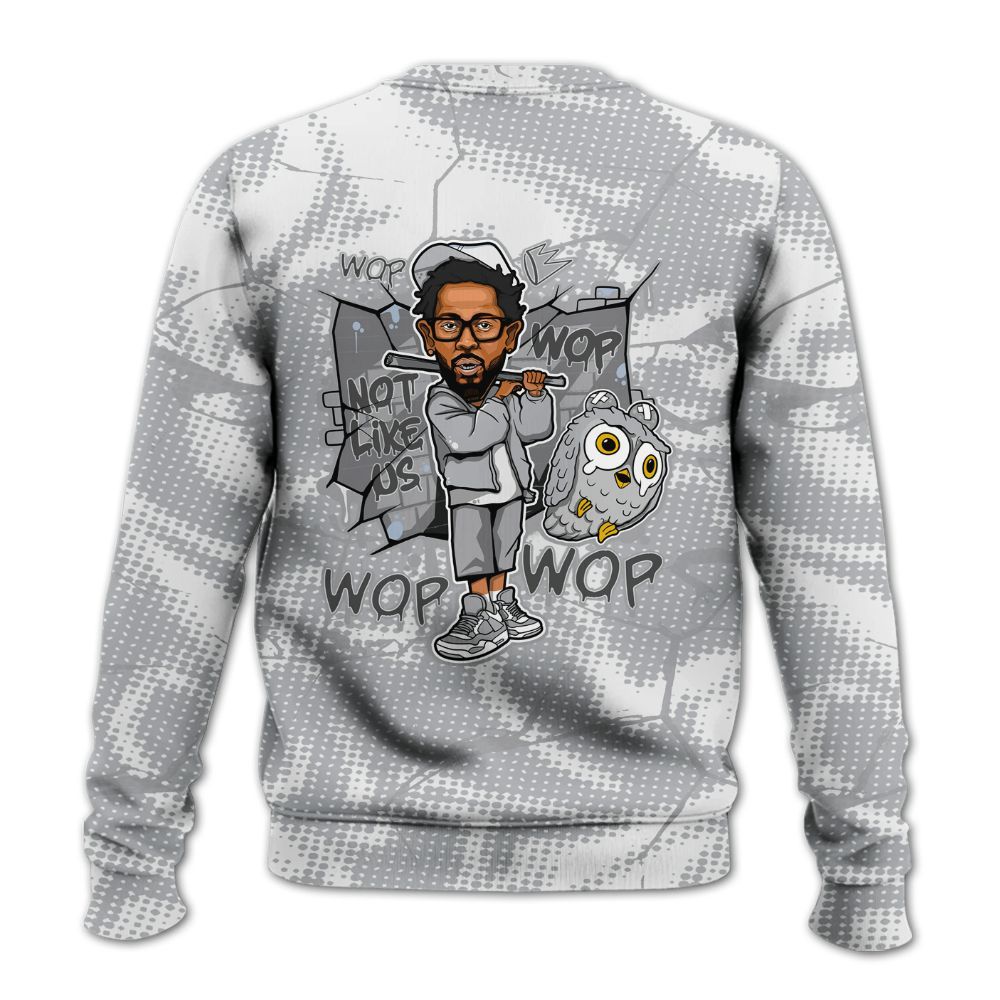 Sweatshirt To Match Low OG Wolf Grey 1s - None Like ComptonCity Graphic Crack All Over Print