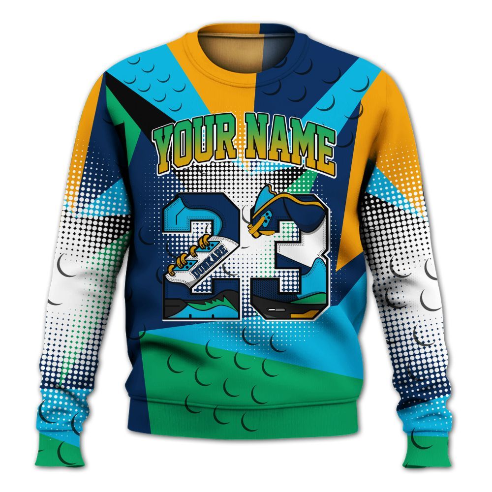 Sweatshirt To Match Dunk Low GS Electric Algae - Poly Custom Name Number 23 5s All Over Print