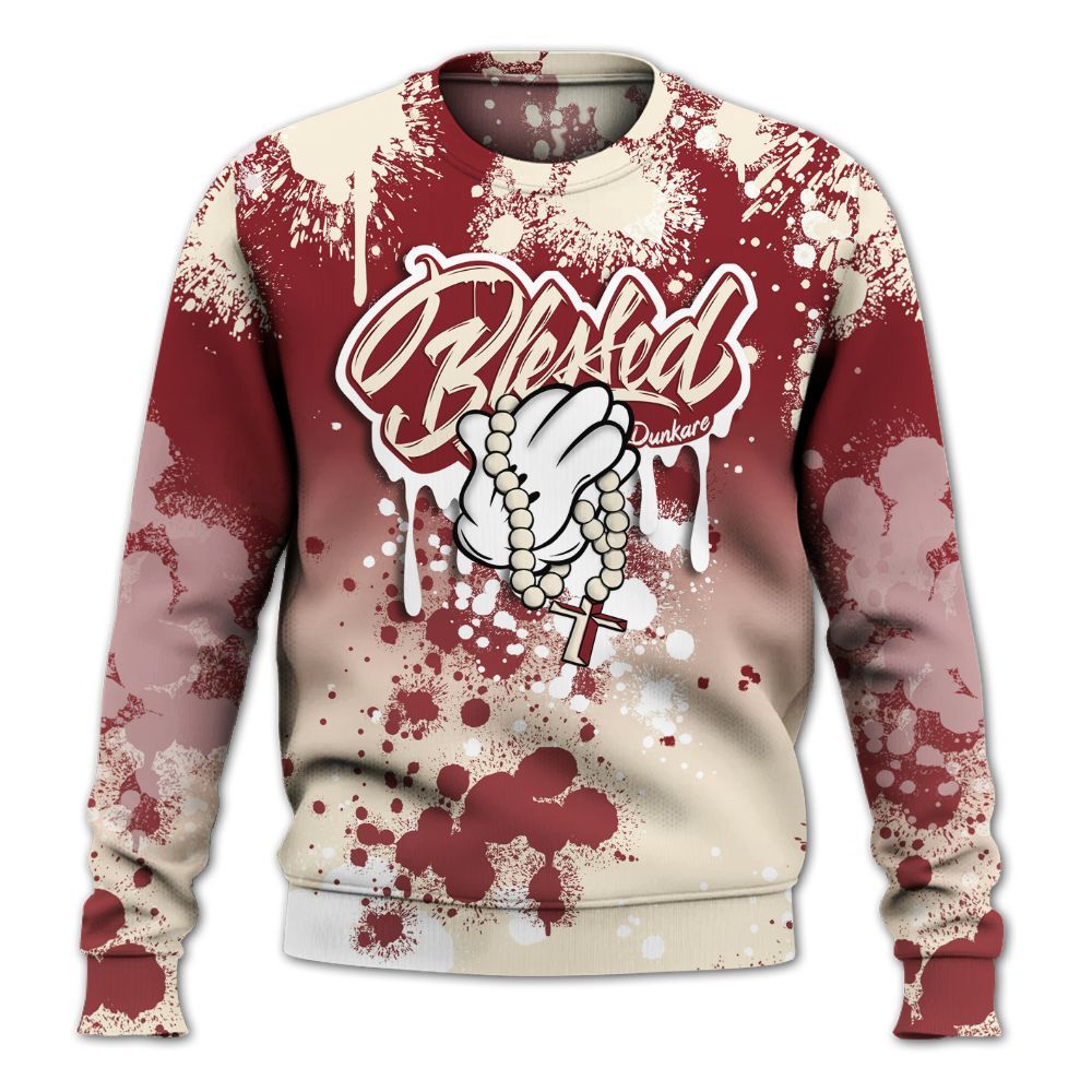 Sweatshirt To Match Valentine's Day 2026 4s - God Blessed Ink Drip All Over Print