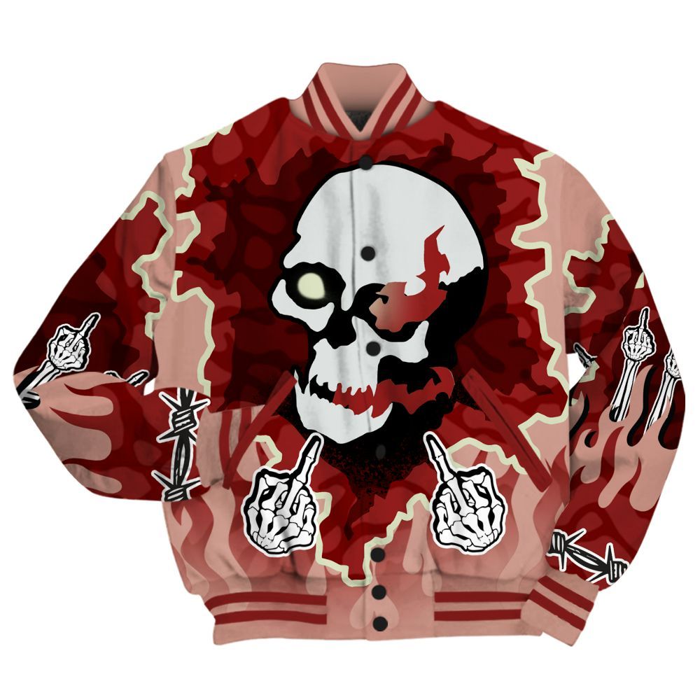 Varsity Jacket To Match Valentines Day 3s - F Around Find Out Graphic Trapped All Over Print