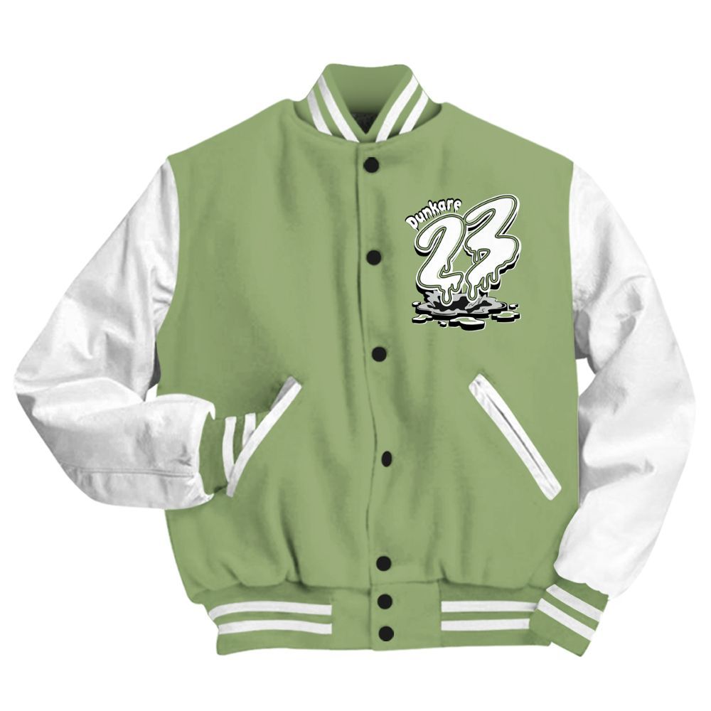 Varsity Jacket To Match Oil Green 4s - Custom Name 23 Drip All Over Print