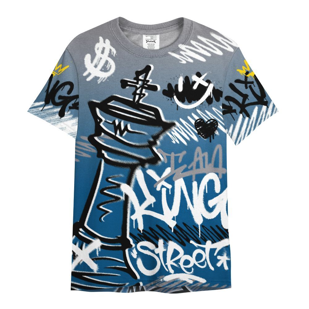 Shirt To Match High OG True Blue 1s - Street King Chess Streetwear All Over Print