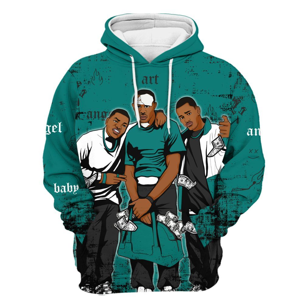 Hoodie To Match Griffey Max 1 Freshwater - Paid In Full Money All Over Print