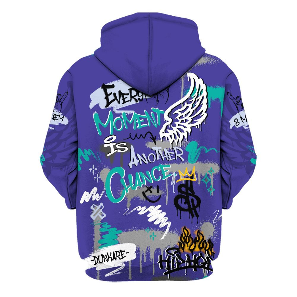 Hoodie To Match Retro Grape 5s - 8Mile Movie Graffiti All Over Print