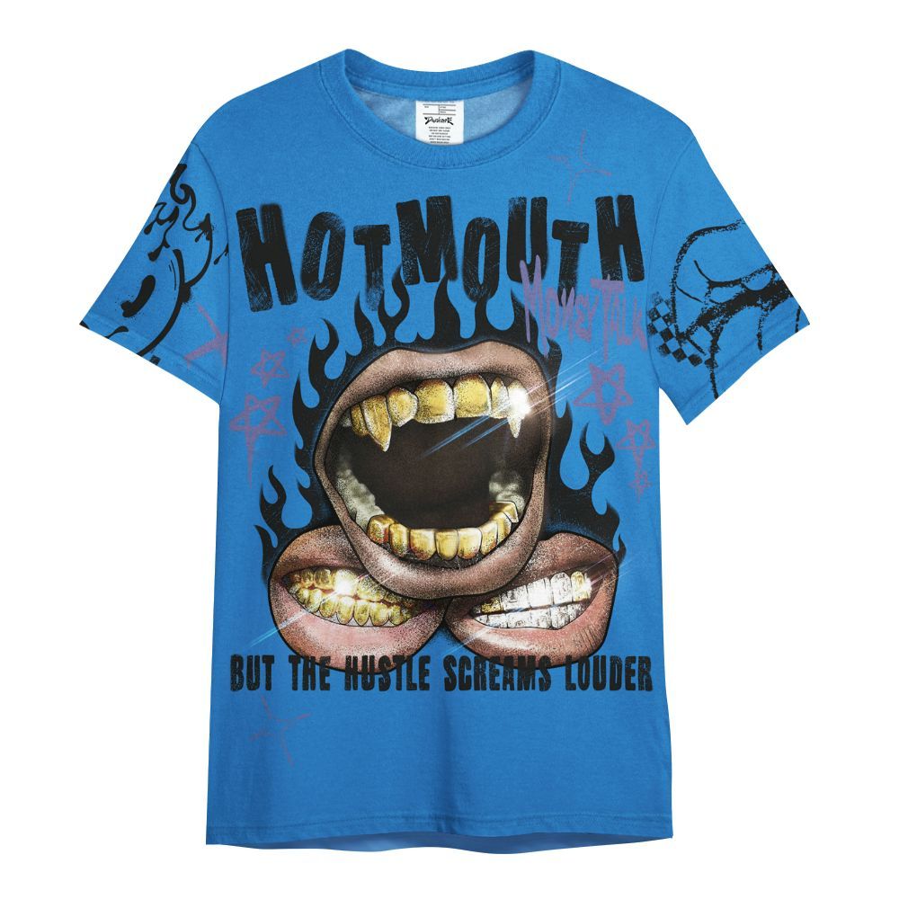 Shirt To Match Hi-Res Blue 700s - Mouth Burning Street Style All Over Print