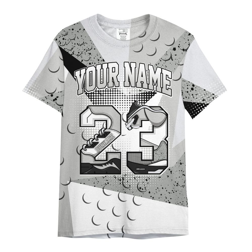 Shirt To Match Retro White Oreo 4s - Poly Custom Name Number 23 5s All Over Print
