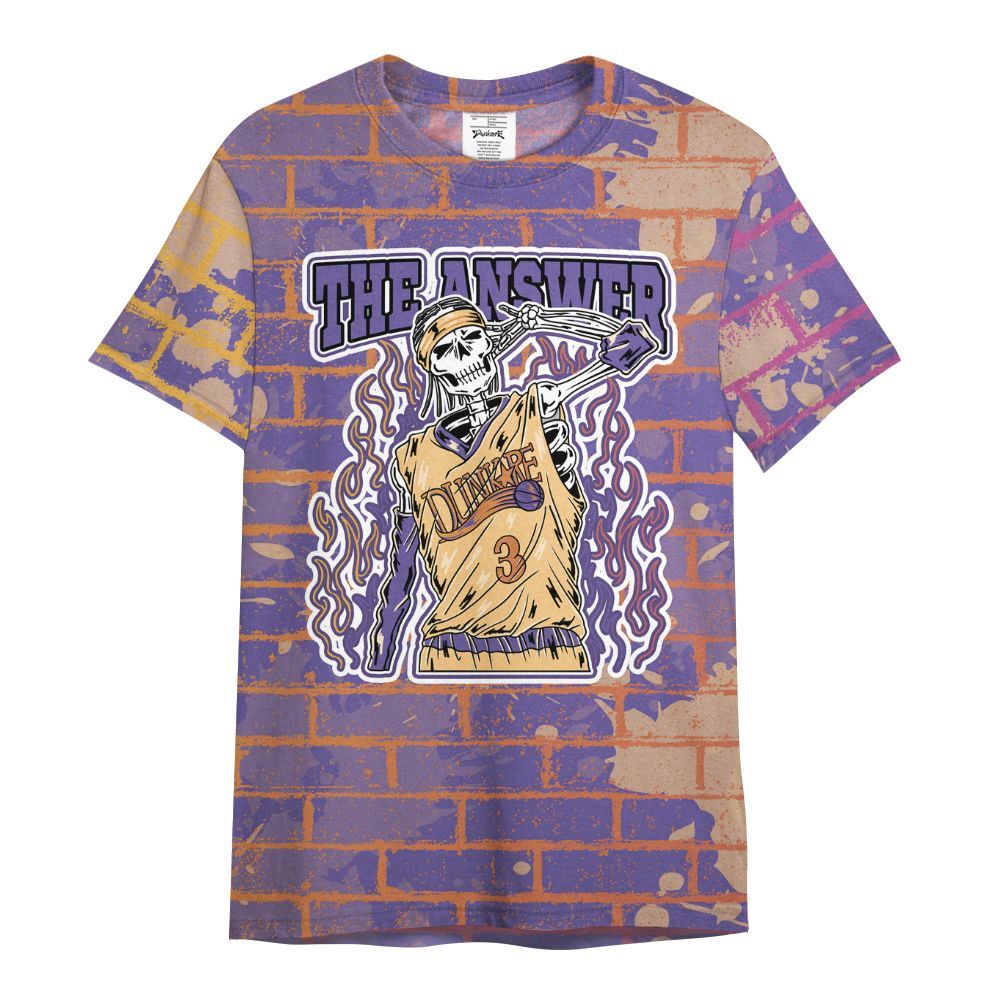Shirt To Match Book Sunset 1s - Allen Answer Skeleton Brick All Over Print