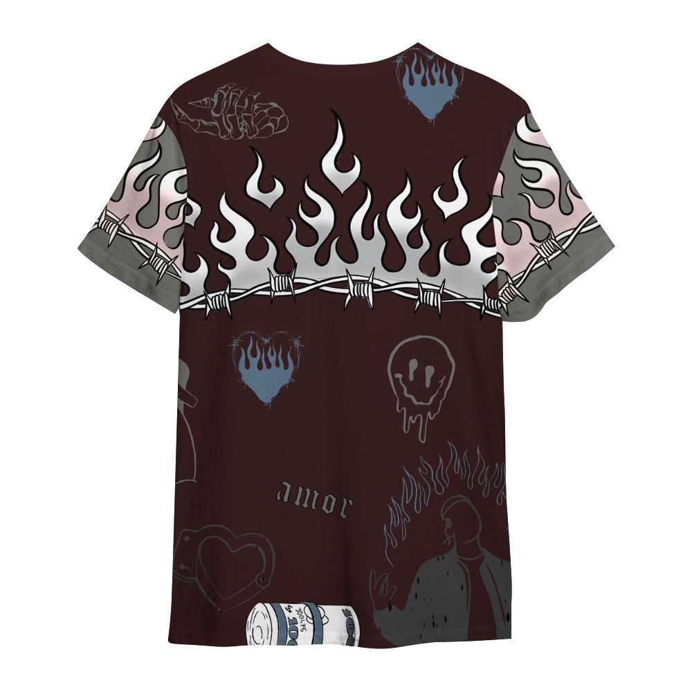 Shirt To Match Burgundy 5s - Snake Trust No One All Over Print