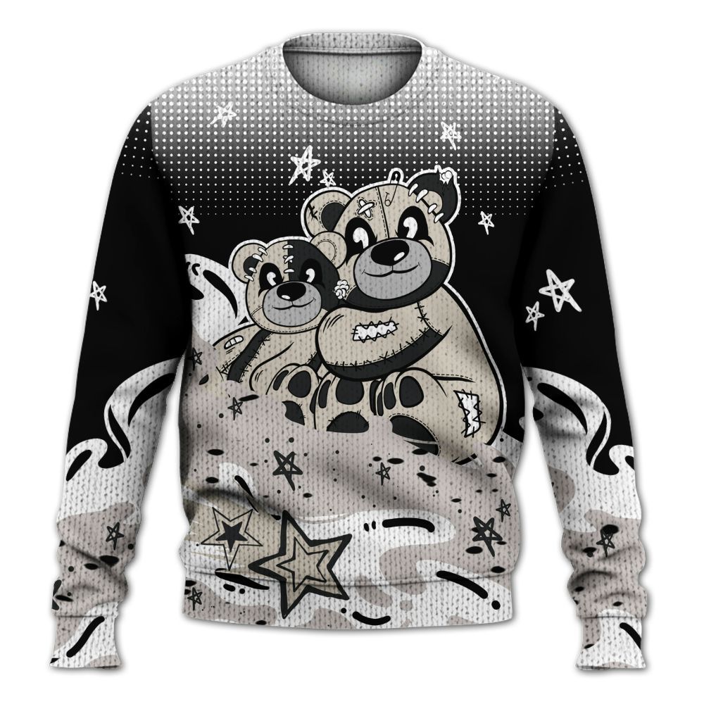 Knitted Sweater To Match Retro Reverse Metallic 5s - Sincere Fondness Bear Stars