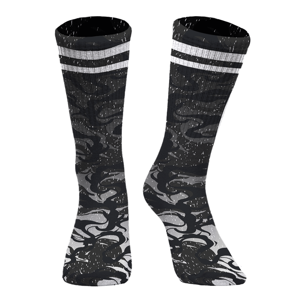Sock To Match Reverse Black White 6s - Color Smoke Graphic Unisex