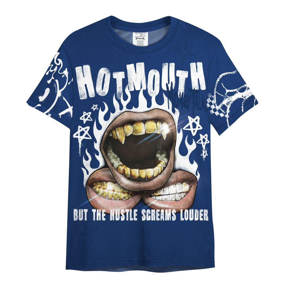 Shirt To Match High OG Deep Royal Blue 1s - Mouth Burning Street Style All Over Print
