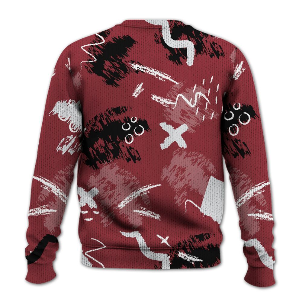 Knitted Sweater To Match Black Toe 14s - Hustle Grind Pray Retro