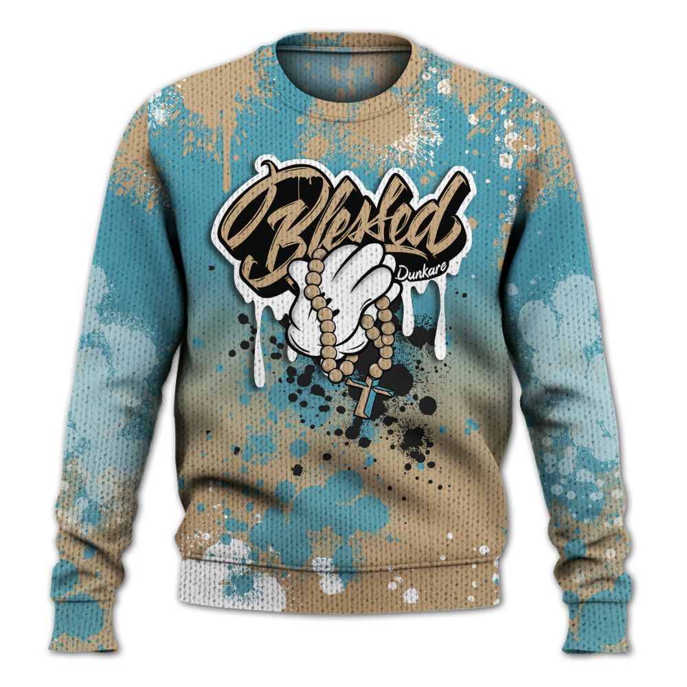 Sweater To Match H-Town 11s - God Blessed Ink Drip Graphic