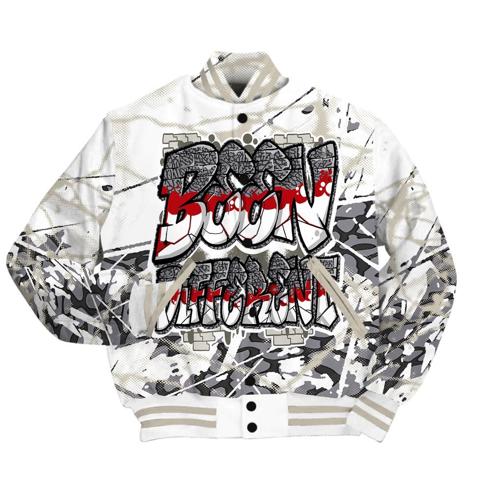 Varsity Jacket To Match Cement Grey 3s - To Different Profound Graphic Varsity Jacket Unisex