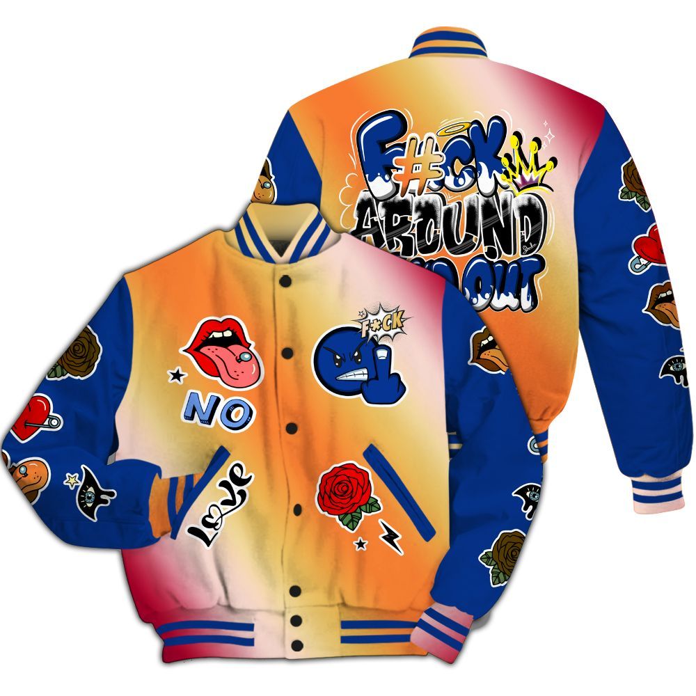 Varsity Jacket To Match Air Griffey Max Los Angeles 1s - FK Around Find Out All Over Print