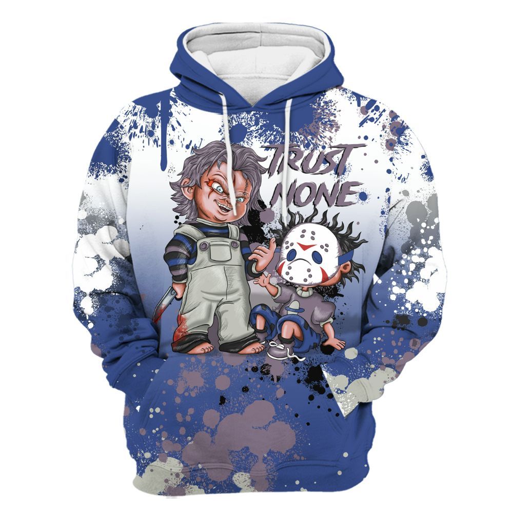 Hoodie To Match Low OG Voodoo Alternate 1s - Trust No One Scary All Over Print