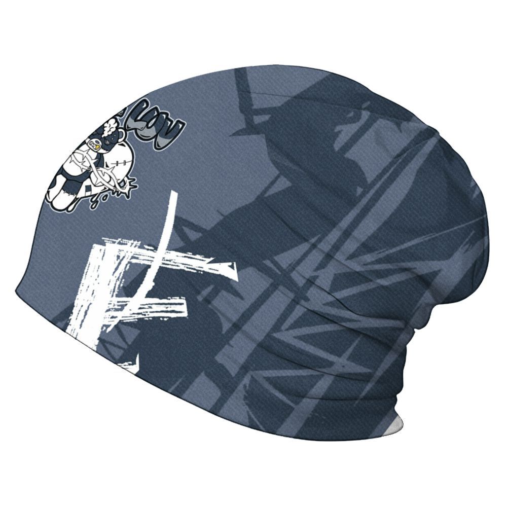 Beanie Hat To Match Low Diffused Blue 11s - False Romance Hugz Messyz Graphic