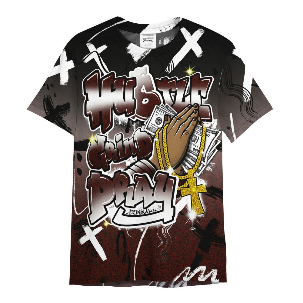 Shirt To Match Air Force 1 Low Halloween Skull 2024 - Money Hustle Grind Pray All Over Print